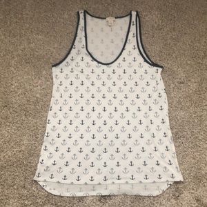 J.Crew Blue & White Anchor Tank Size XS